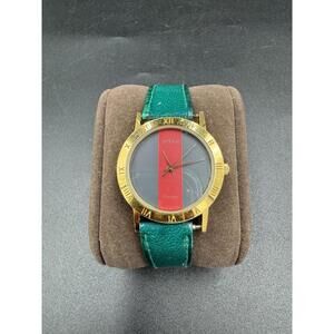 Vintage Titan Classique Quartz Split Red Gray Dial India 217C-06 Running New Bat